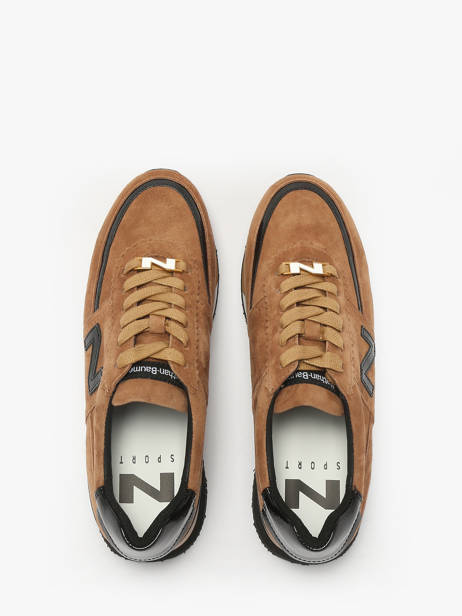 Sneakers Uit Leder Nathan baume Bruin women 52NS1004 ander zicht 3